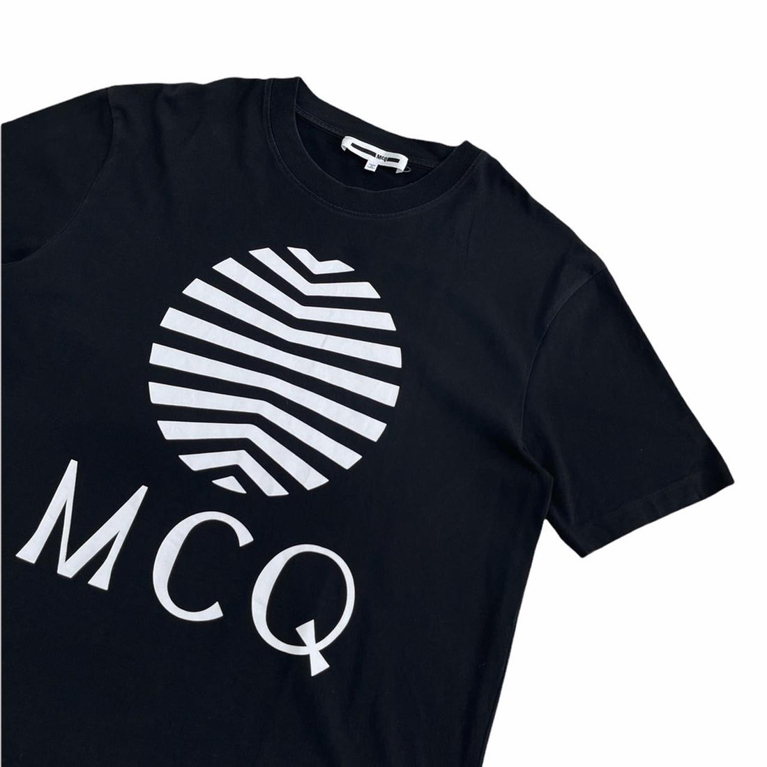 Alexander McQueen black front print t shirt
