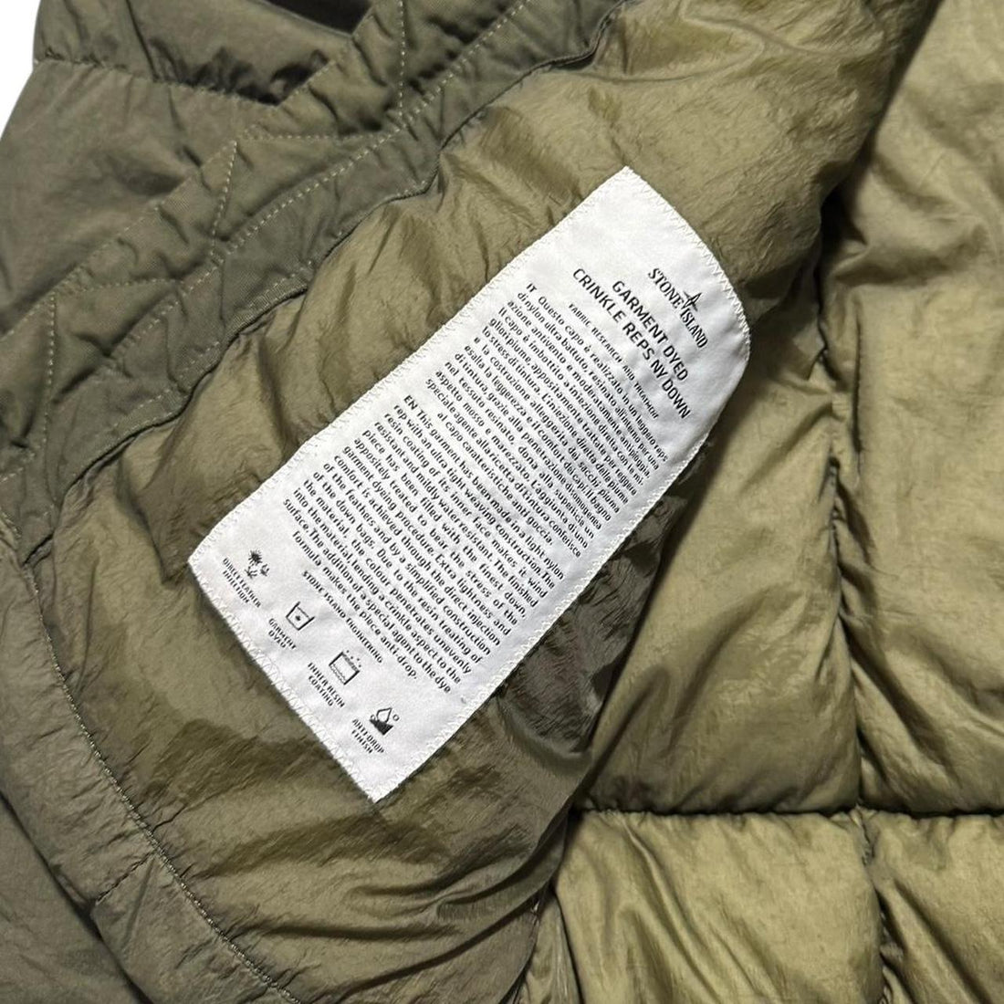 Stone Island Garment Dyed Down Jacket