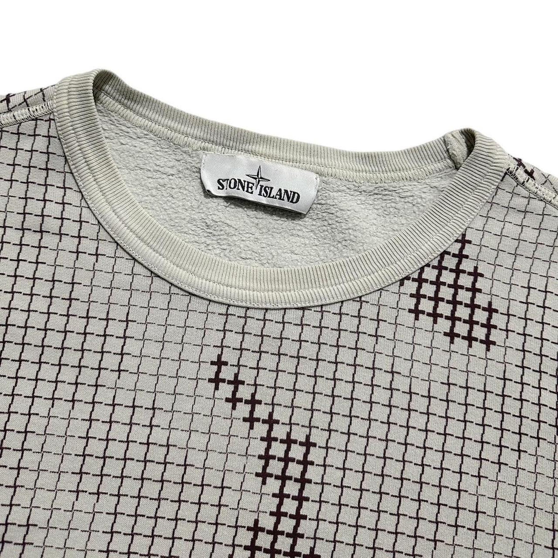 Stone Island Grid Camo Pullover Crewneck