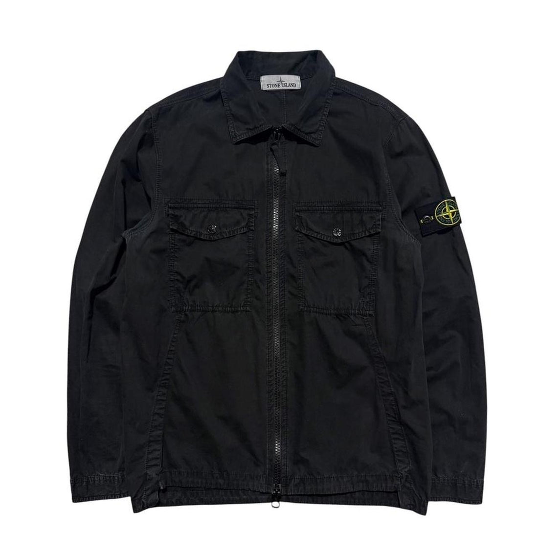 Stone Island Black Canvas Overshirt