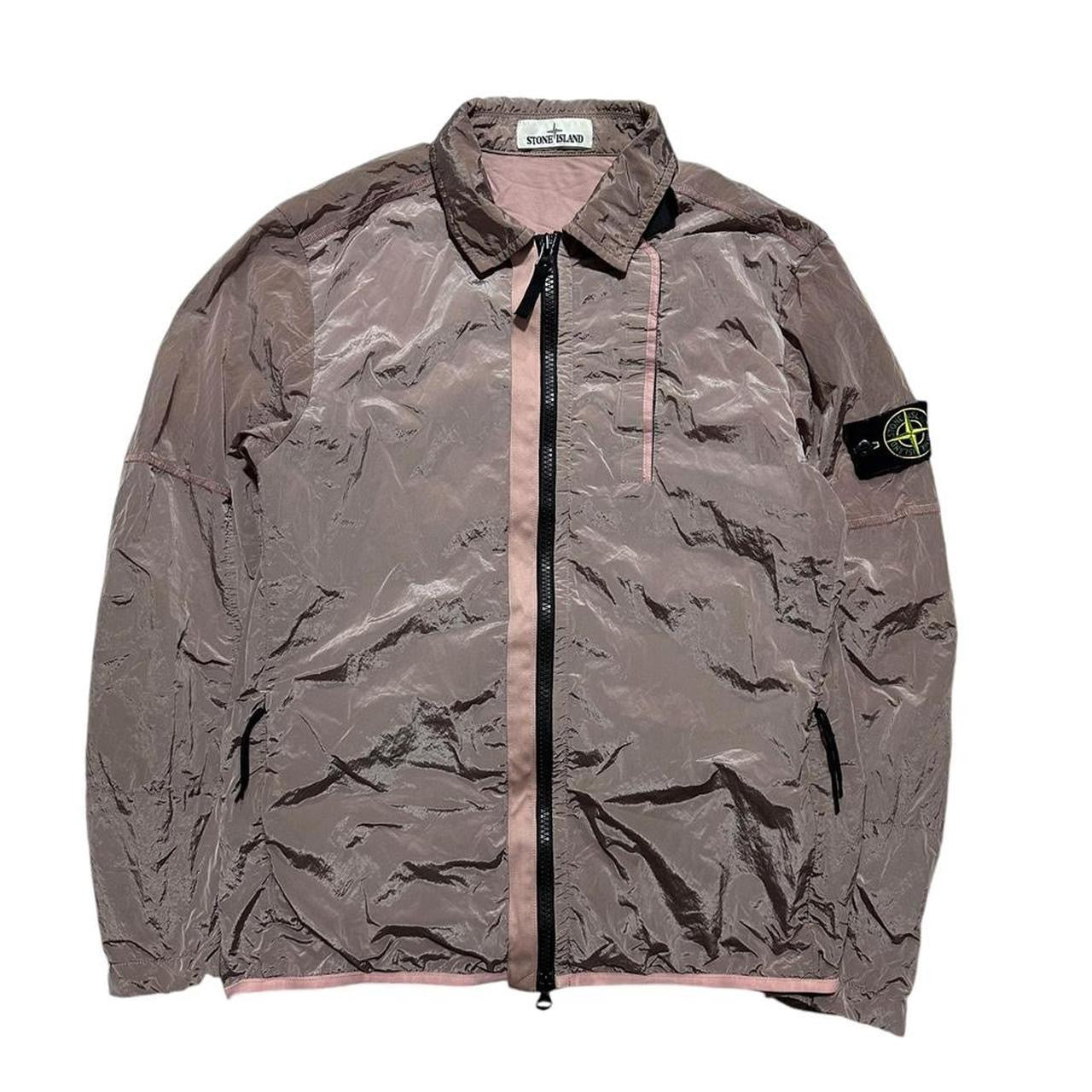 Stone Island Pink Nylon Metal Overshirt