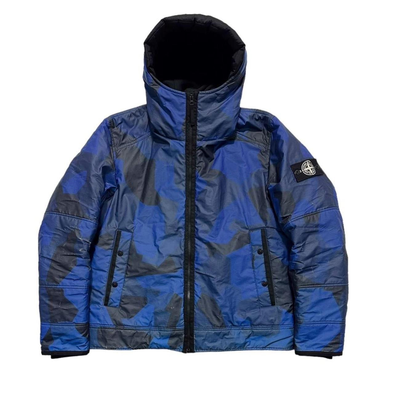 Blue camo stone island jacket hotsell