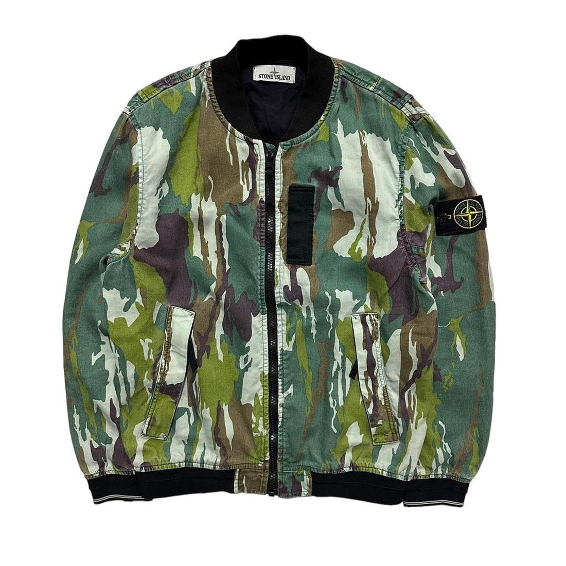 Stone Island Flowing Camo Bomber Jacket