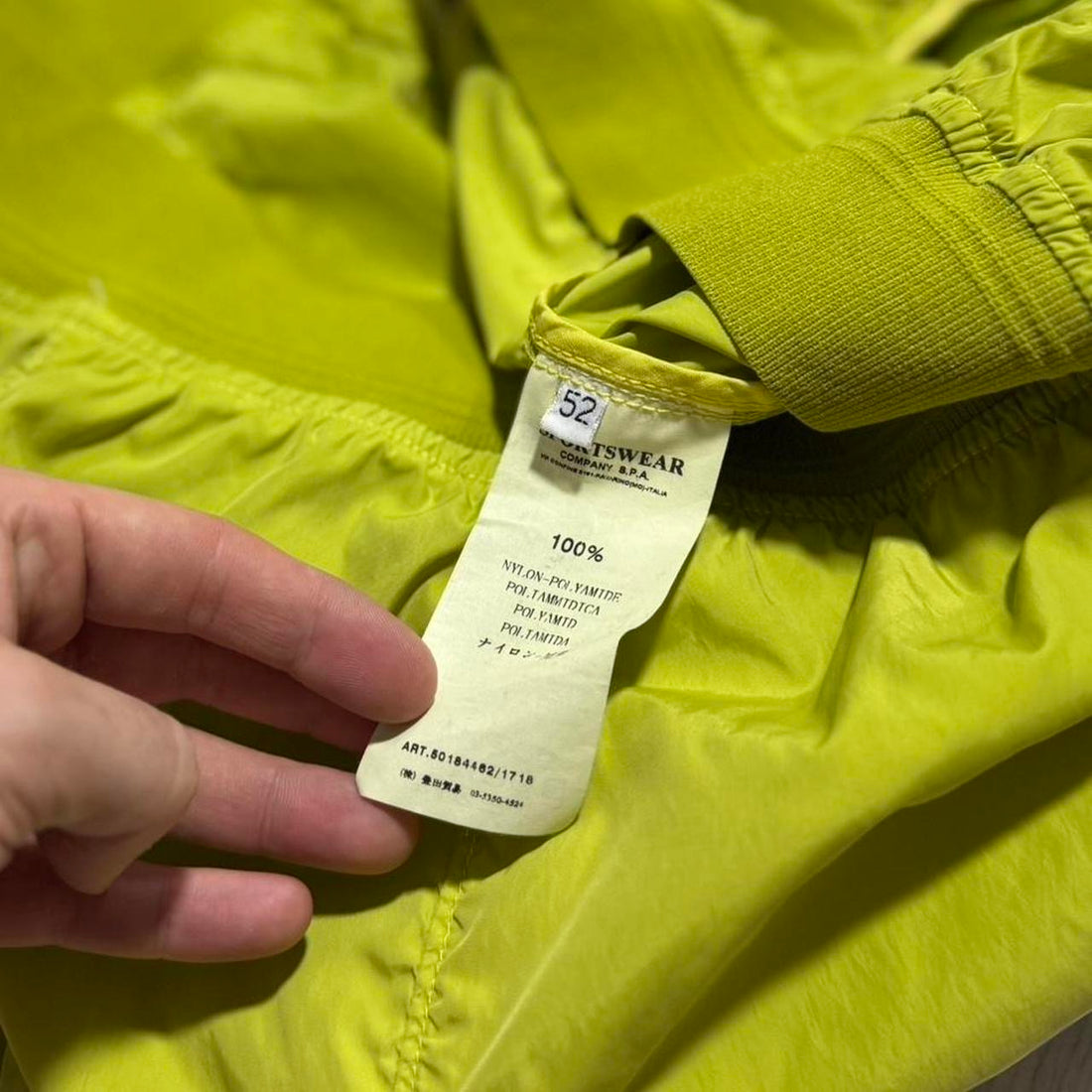 CP Company Lime Nylon Goggle Jacket