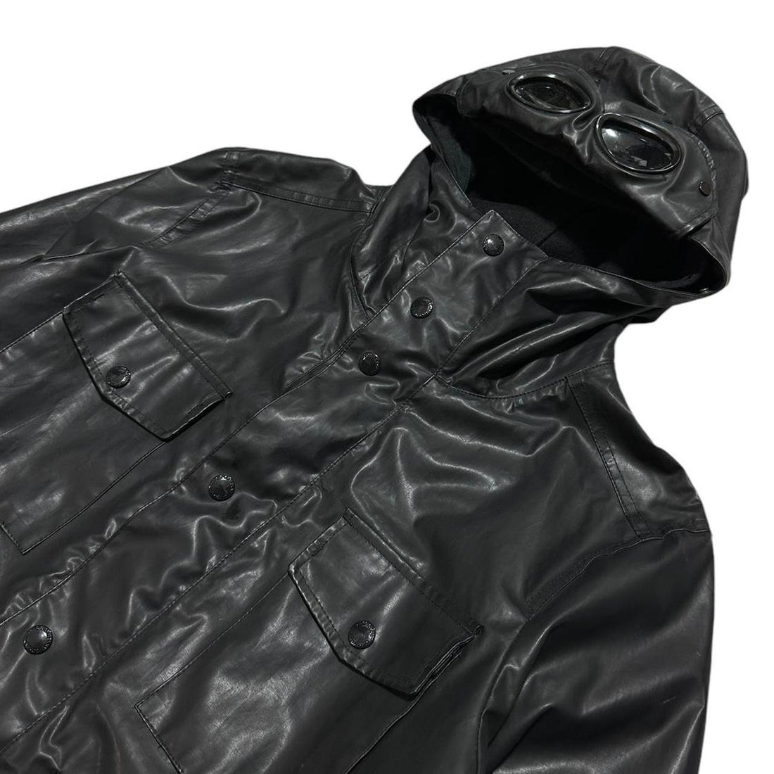 CP Company Leather Mille Goggle Jacket