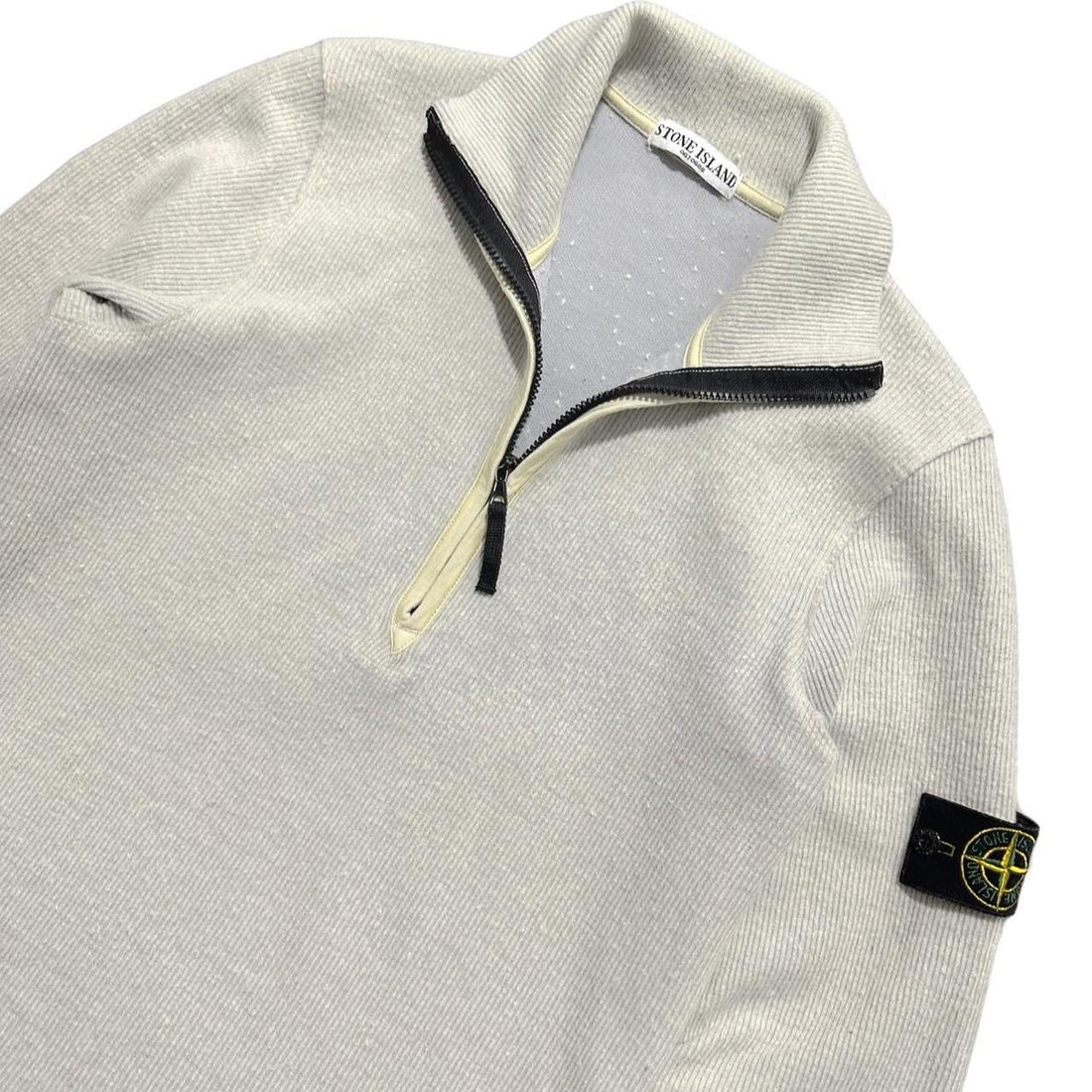 Stone Island Ribbed Cotton Half Zip