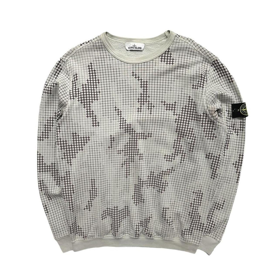 Stone Island Grid Camo Pullover Crewneck