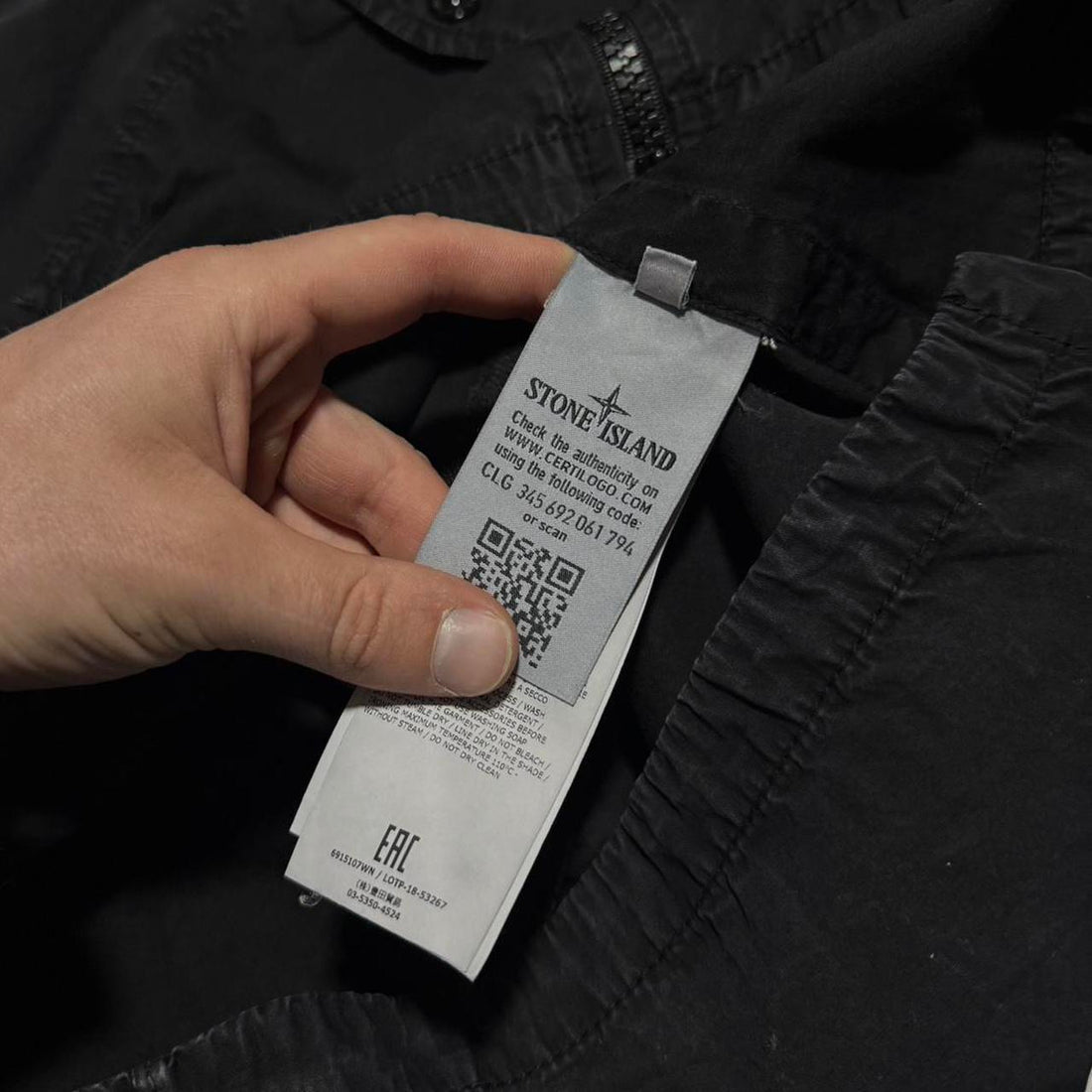 Stone Island Black Canvas Overshirt