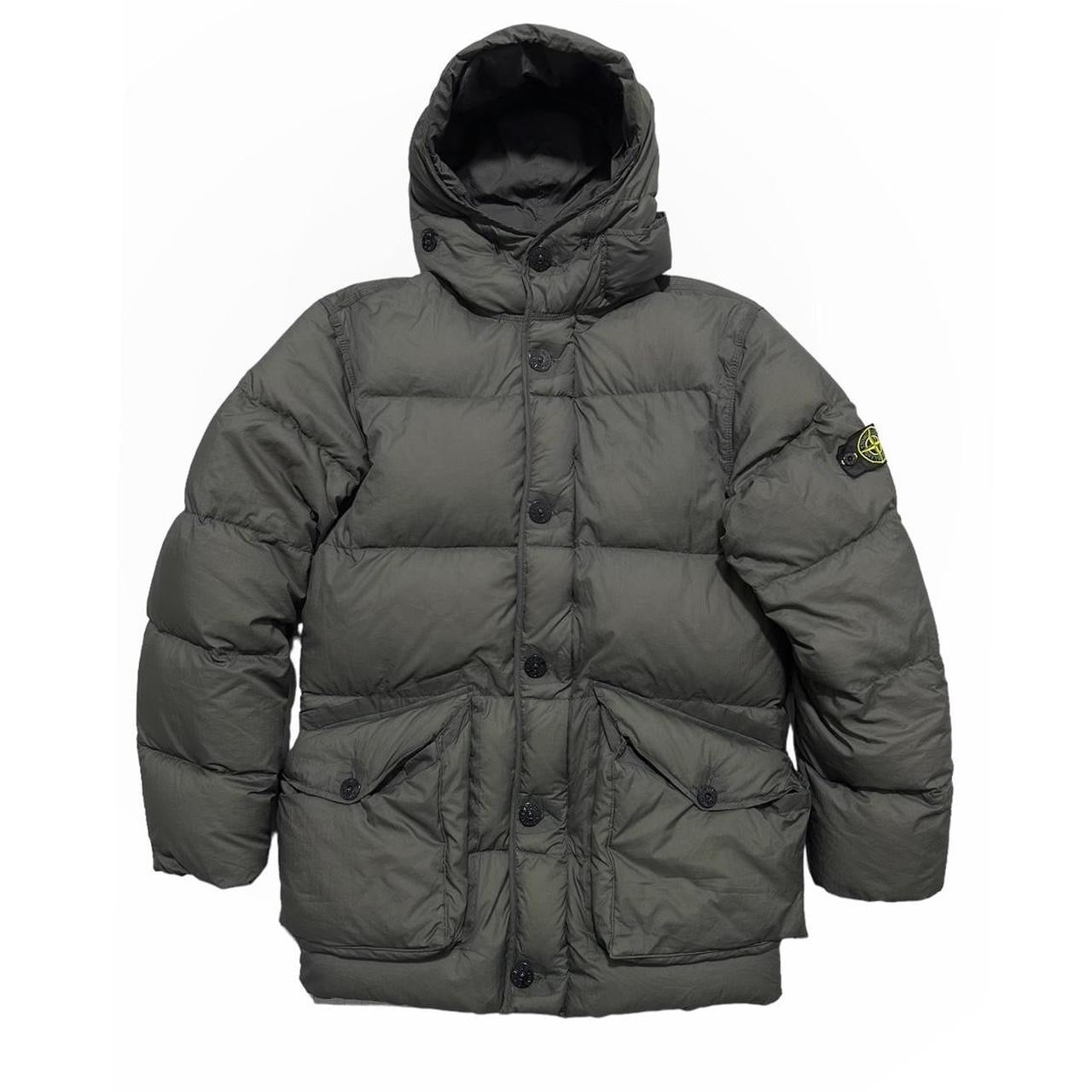 Stone island white hot sale down jacket