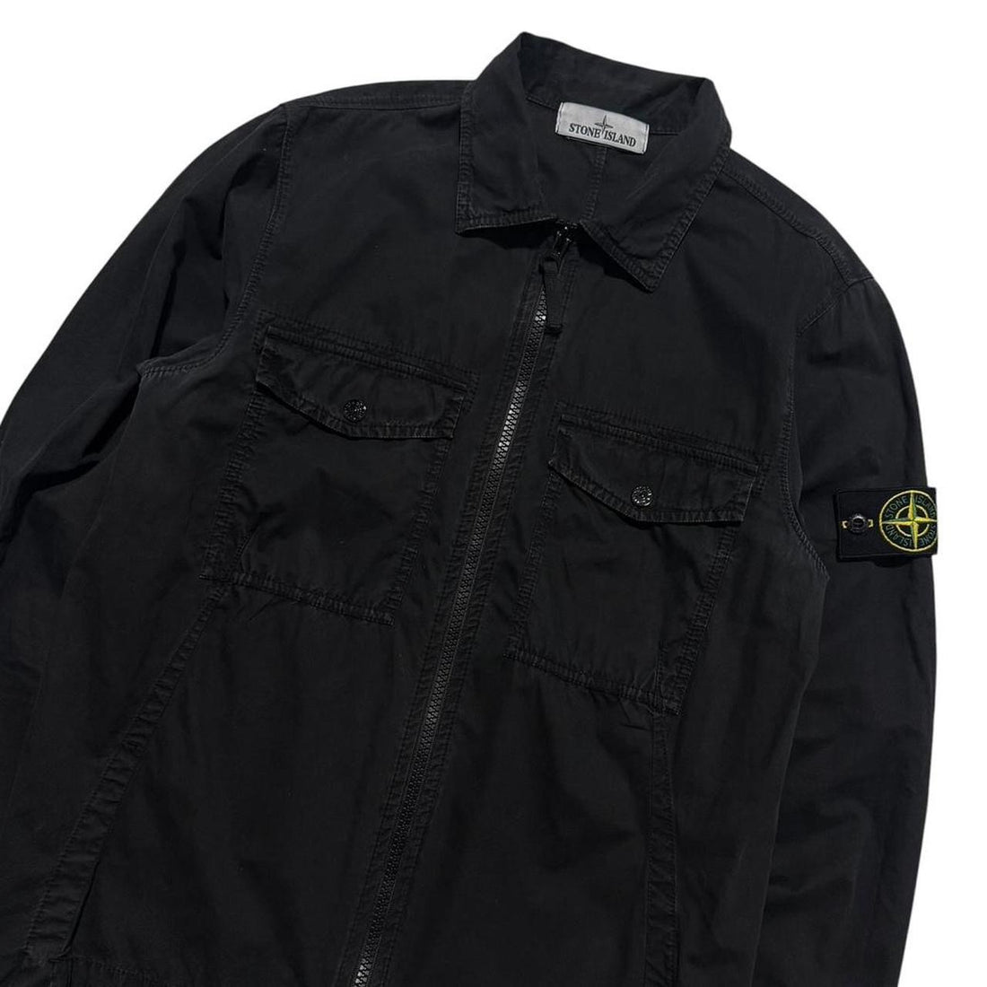 Stone Island Black Canvas Overshirt
