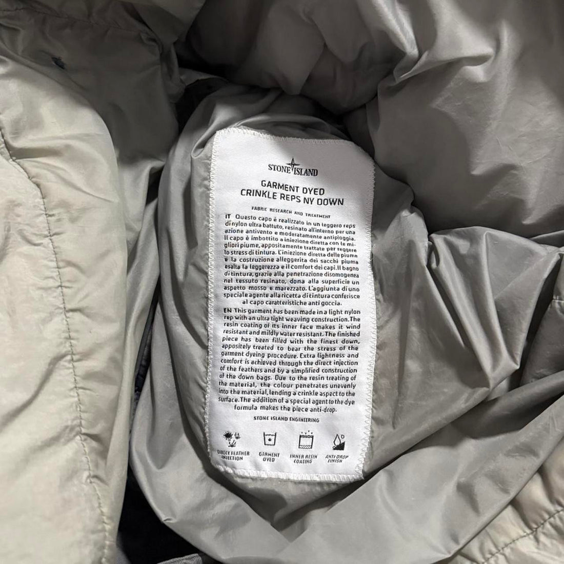 Stone Island Garment Dyed Down Parka Jacket