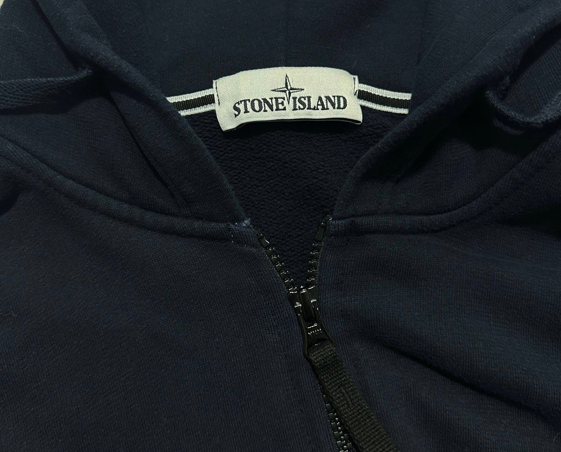 Stone Island Navy Full Zip Hoodie