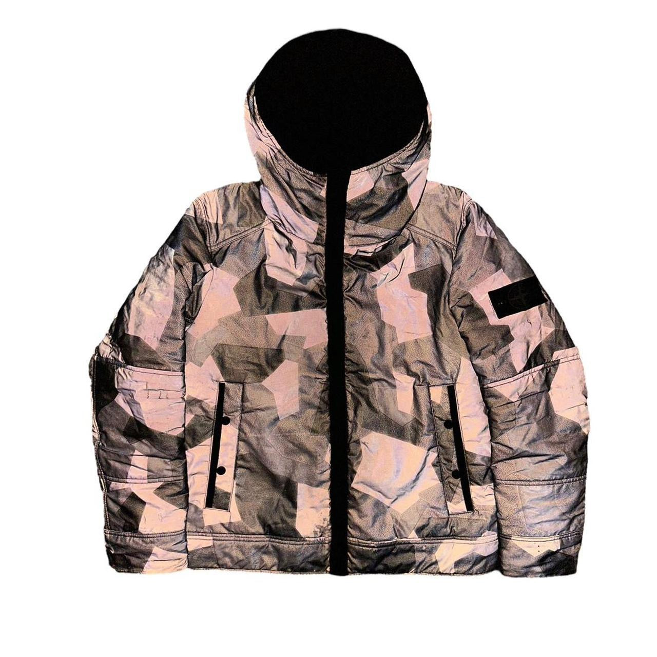 Stone island m90 camo clearance reflective jacket