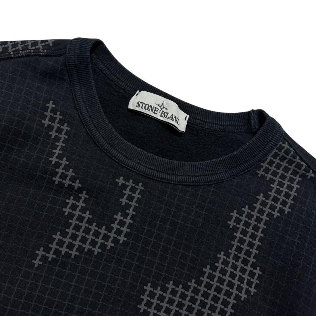 Stone Island Grid Camo Pullover Crewneck