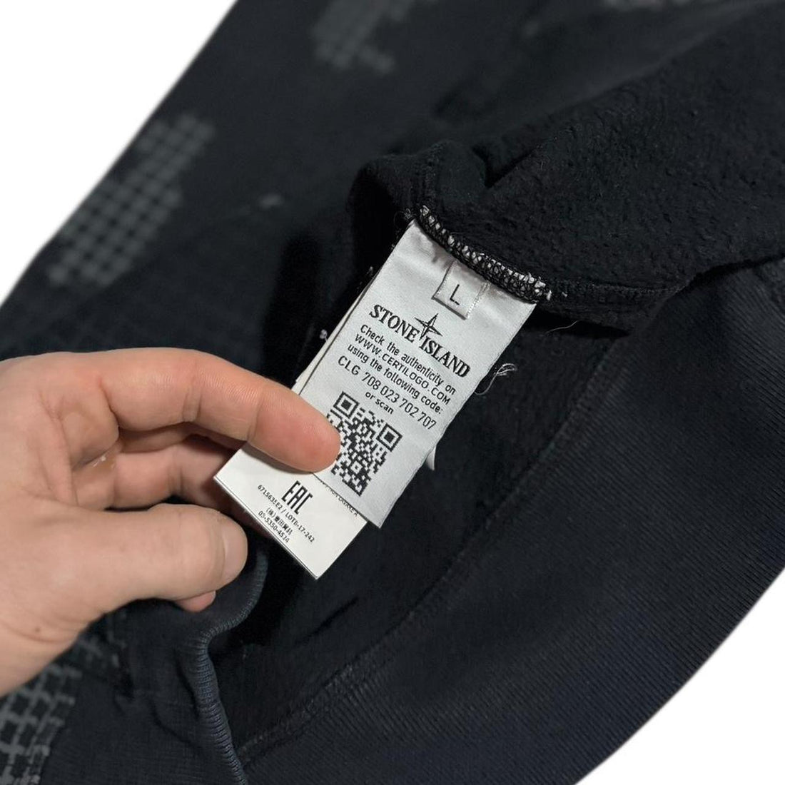 Stone Island Grid Camo Pullover Crewneck