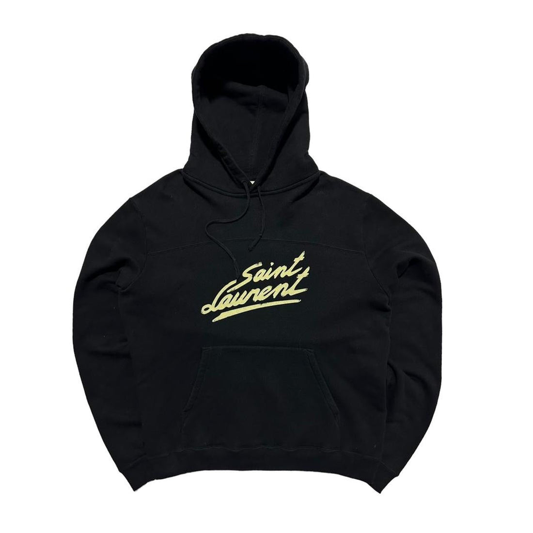 Saint Laurent Paris Script Logo Pullover Black Hoodie