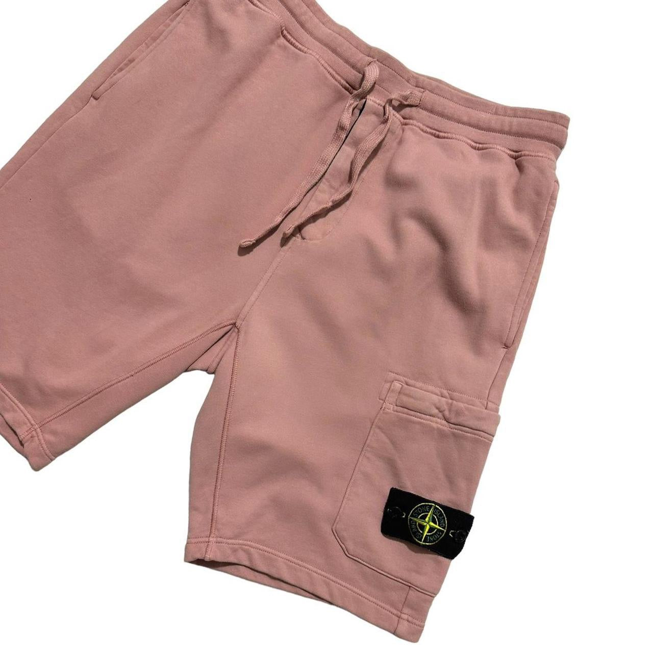 Pink sweatpant hot sale shorts