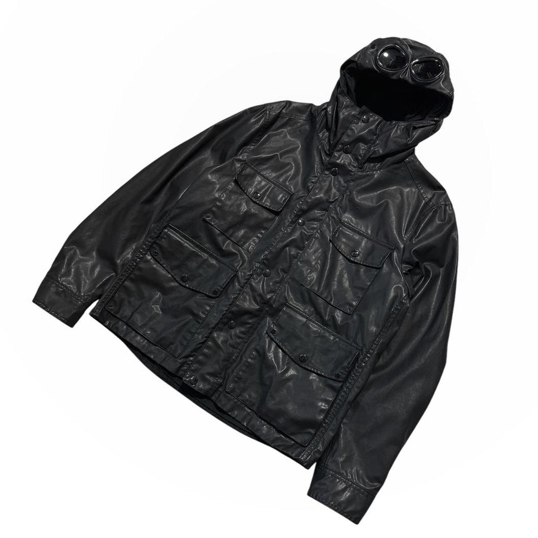 CP Company PVC Black Leather Jacket