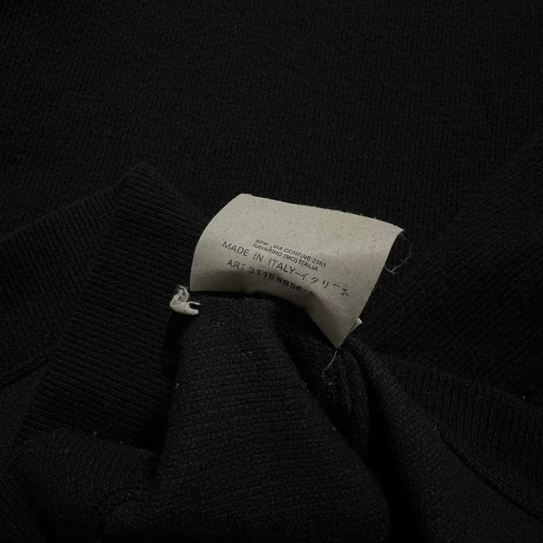 Stone Island Black Ribbed Sweatshirt