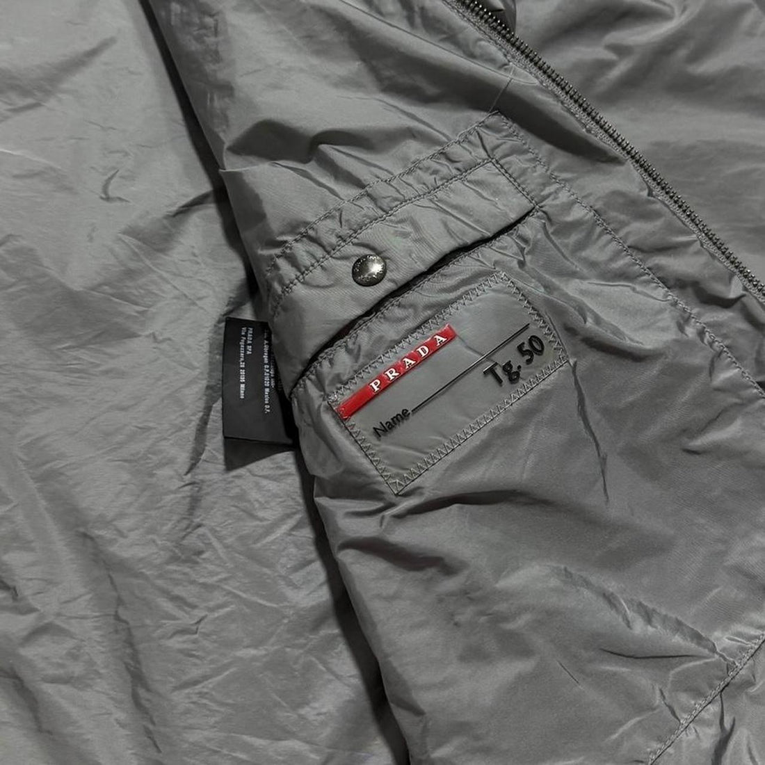 Prada Silver Nylon Jacket