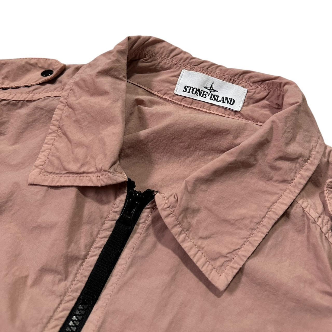 Stone Island Pink Shoulder Badge Overshirt