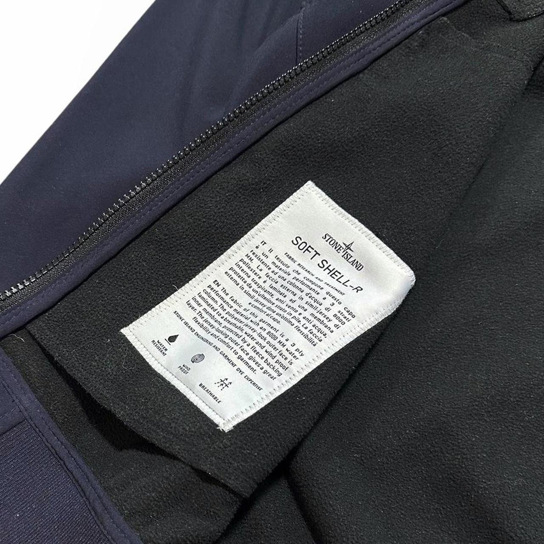 Stone Island Navy Soft Shell-R Jacket