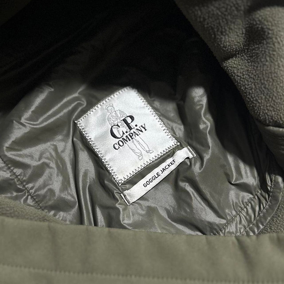 CP Company Green Soft Shell Goggle Jacket