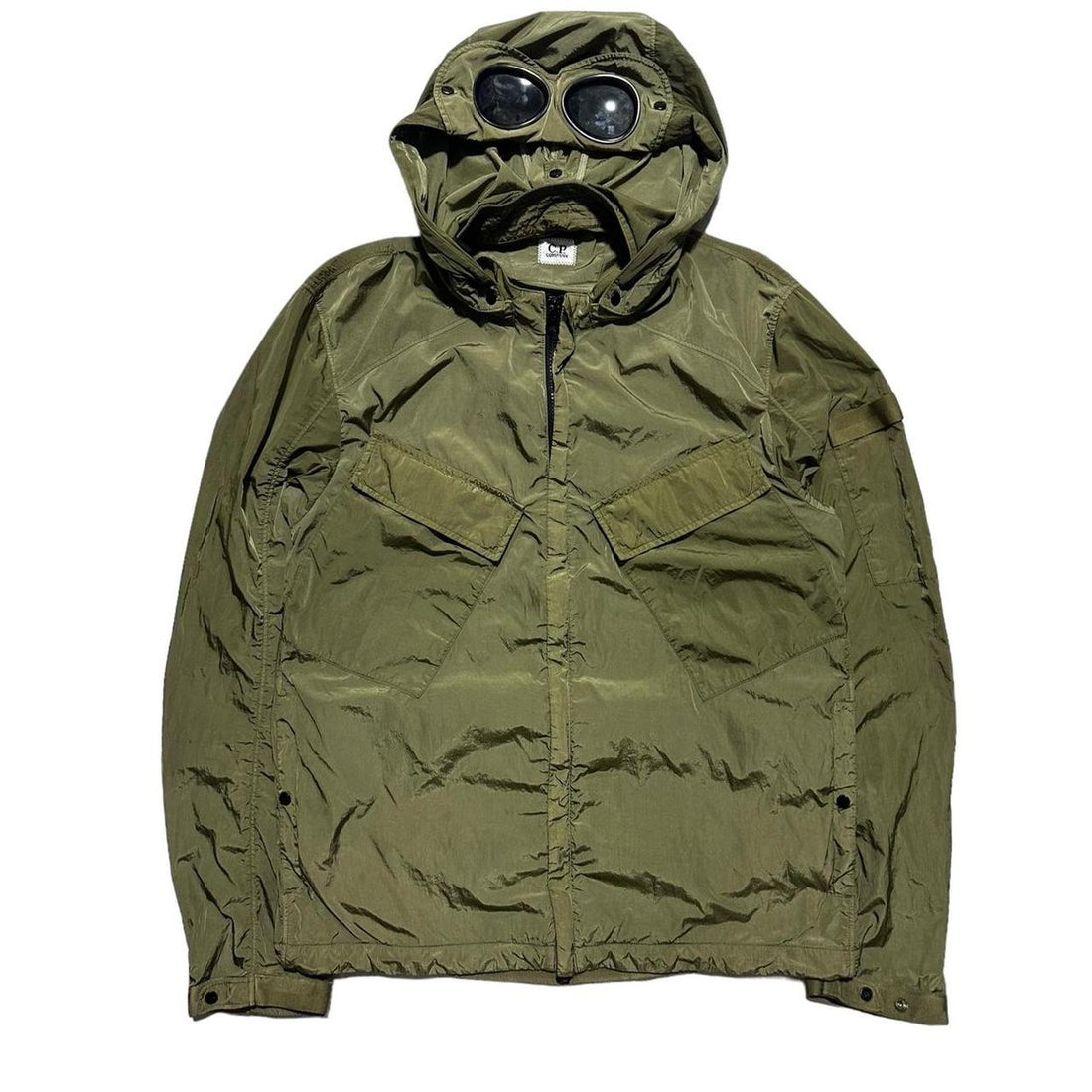 CP Company Green Chrome Nylon Goggle Jacket