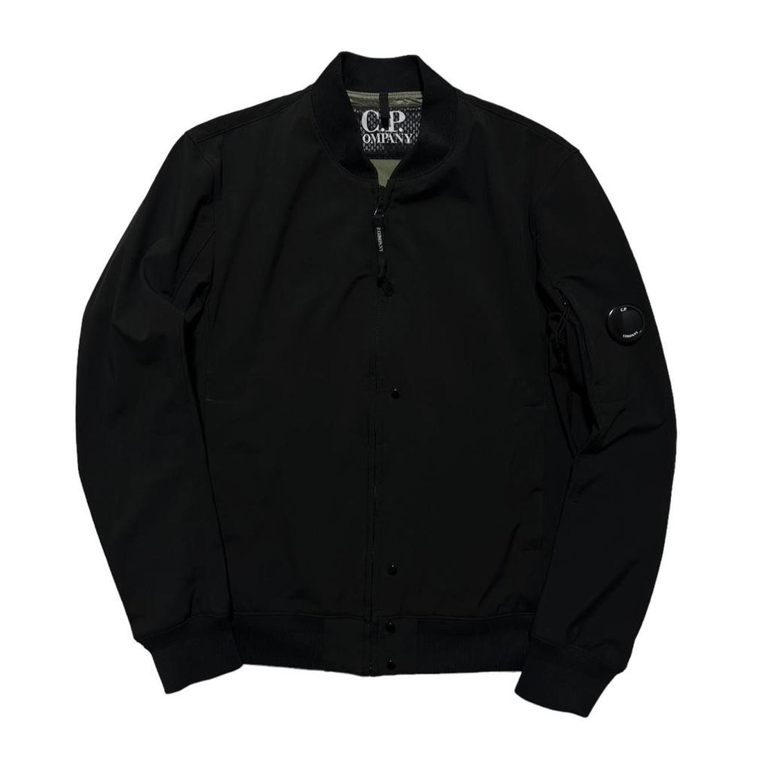 CP Company Soft Shell Black Bomber Jacket