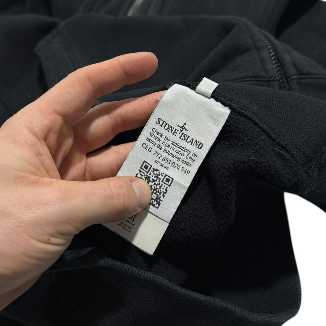 Stone Island Black Full Zip Hoodie