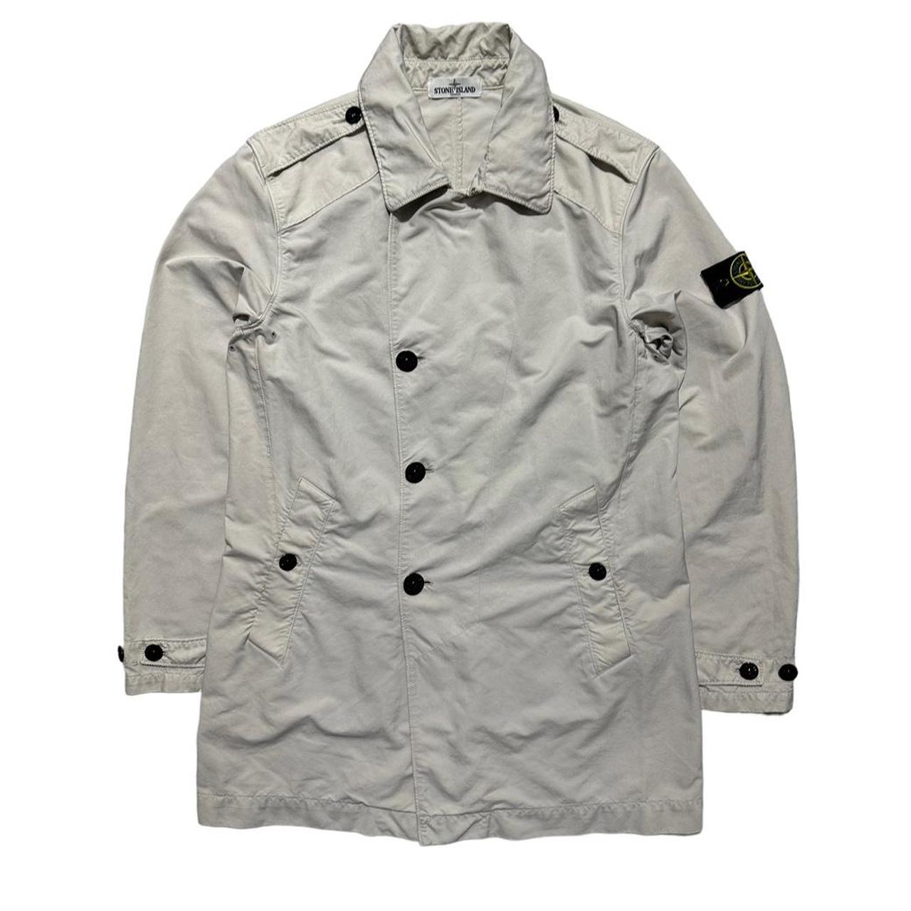 Cream stone island outlet coat