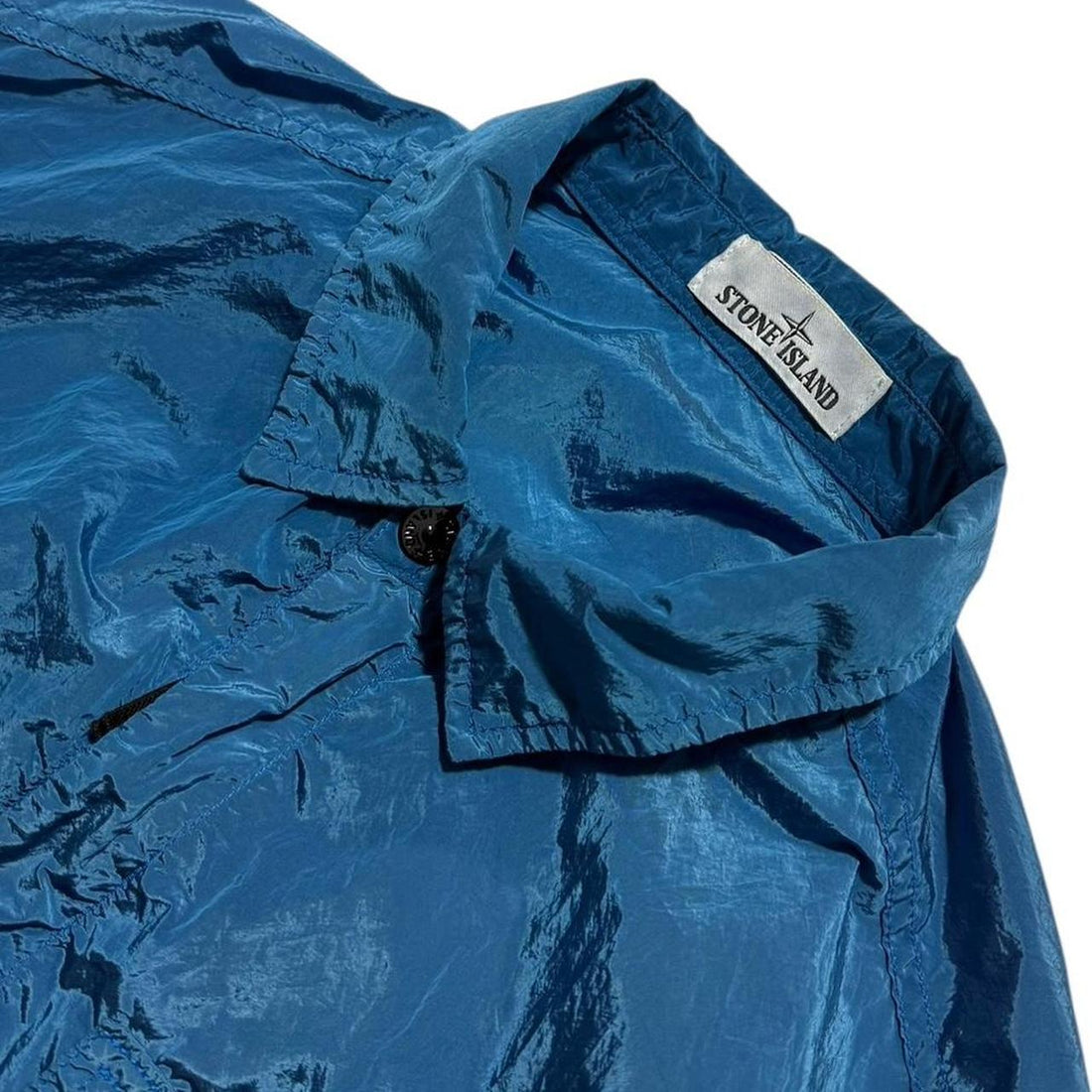 Stone Island Blue Nylon Metal Overshirt