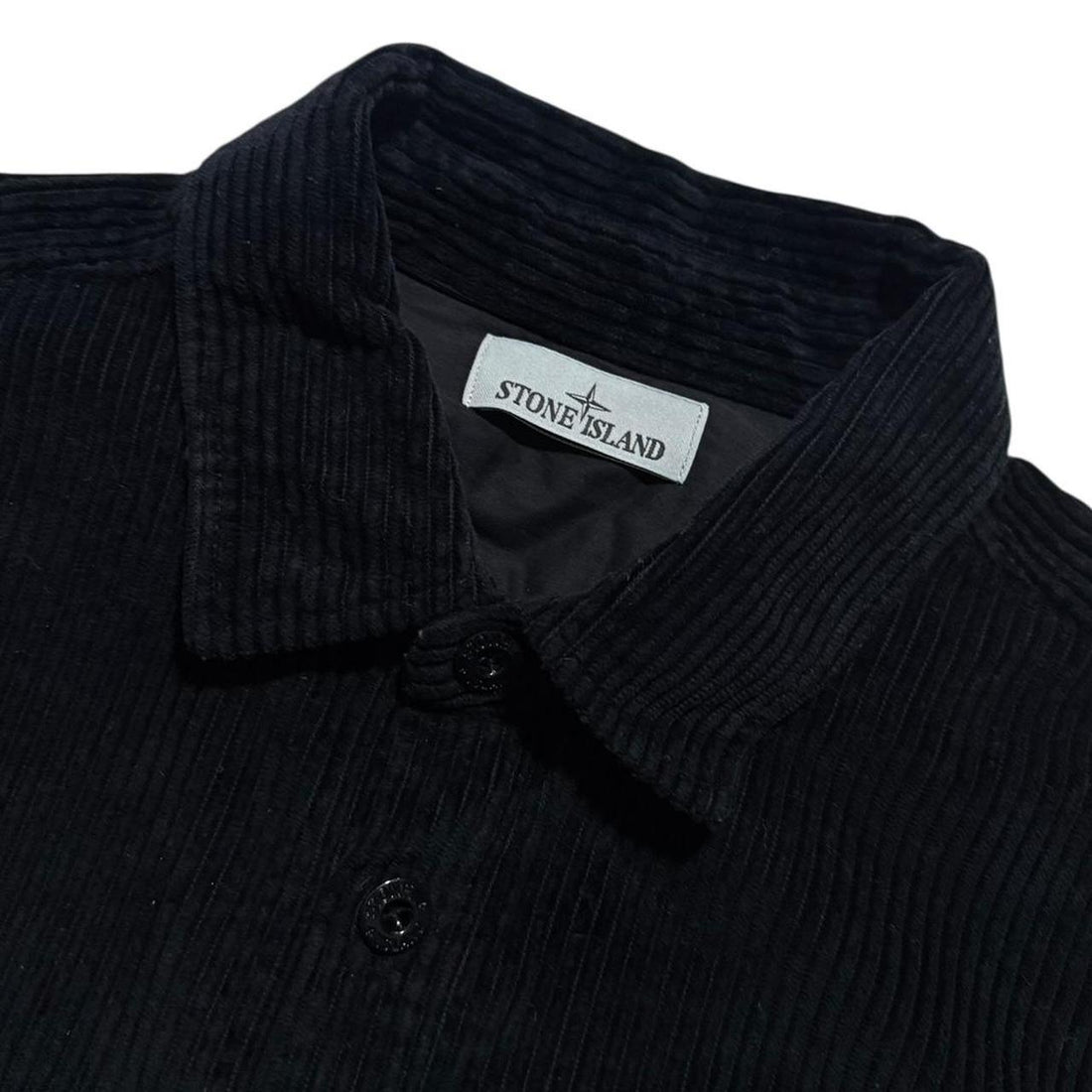 Stone Island Black Heavy Corduroy Shirt