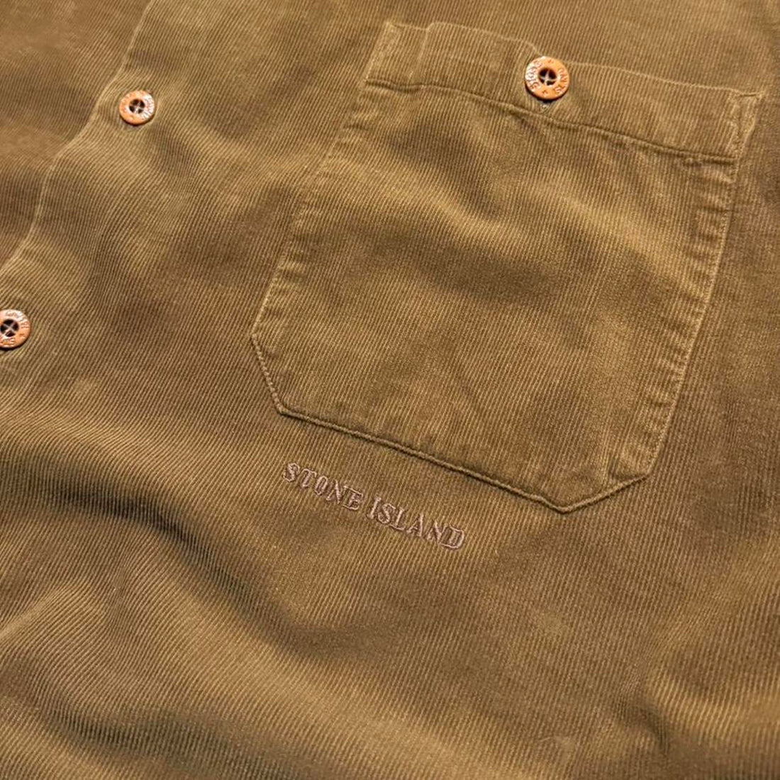 Stone Island Thin Corduroy Stencil Overshirt