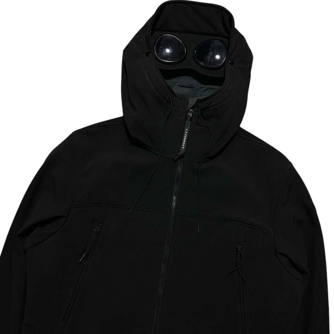 CP Company Black Soft Shell Goggle Jacket