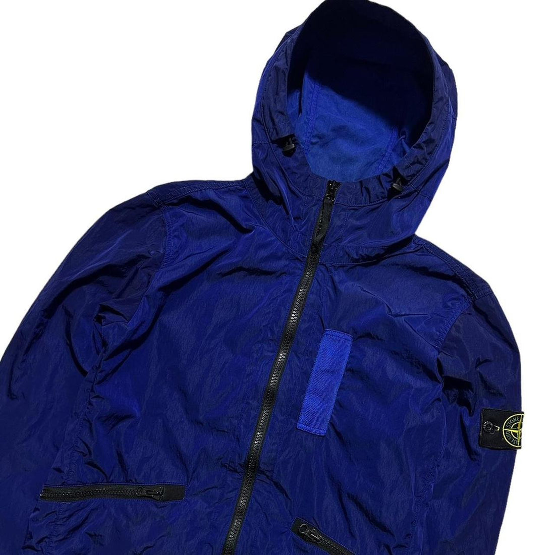 Stone Island Blue Nylon Metal Flock Jacket