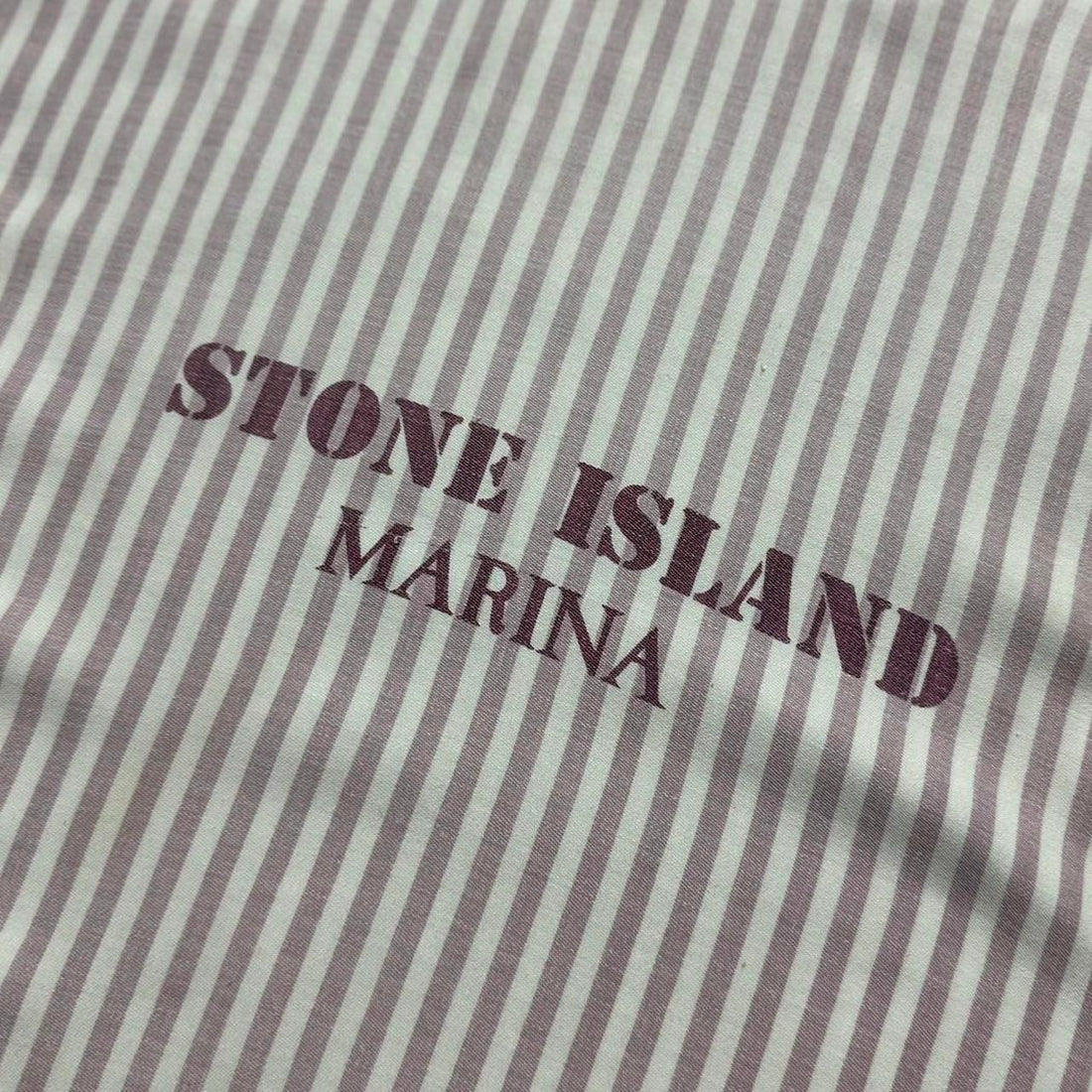 Stone Island 1984 Marina Pink Striped Spellout Top