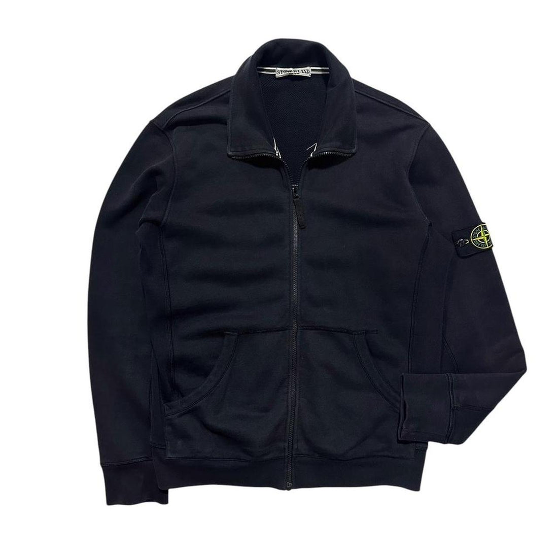 Stone Island Navy Cotton Zip Up
