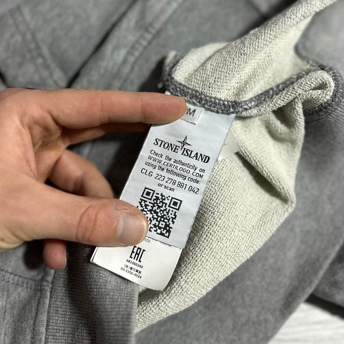 Stone Island Grey Full Zip Hoodie