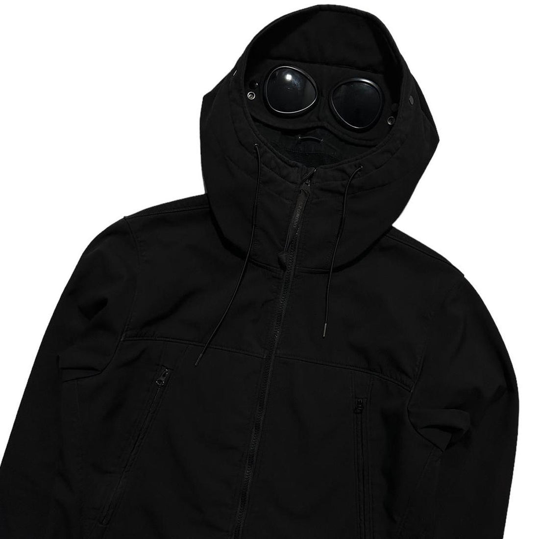 CP Company Black Soft Shell Goggle Jacket