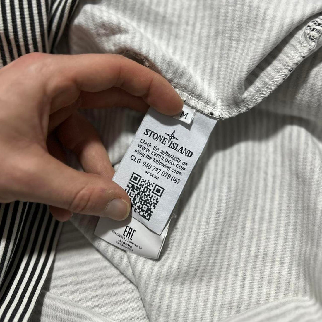 Stone Island Supreme Striped Long Sleeve Top