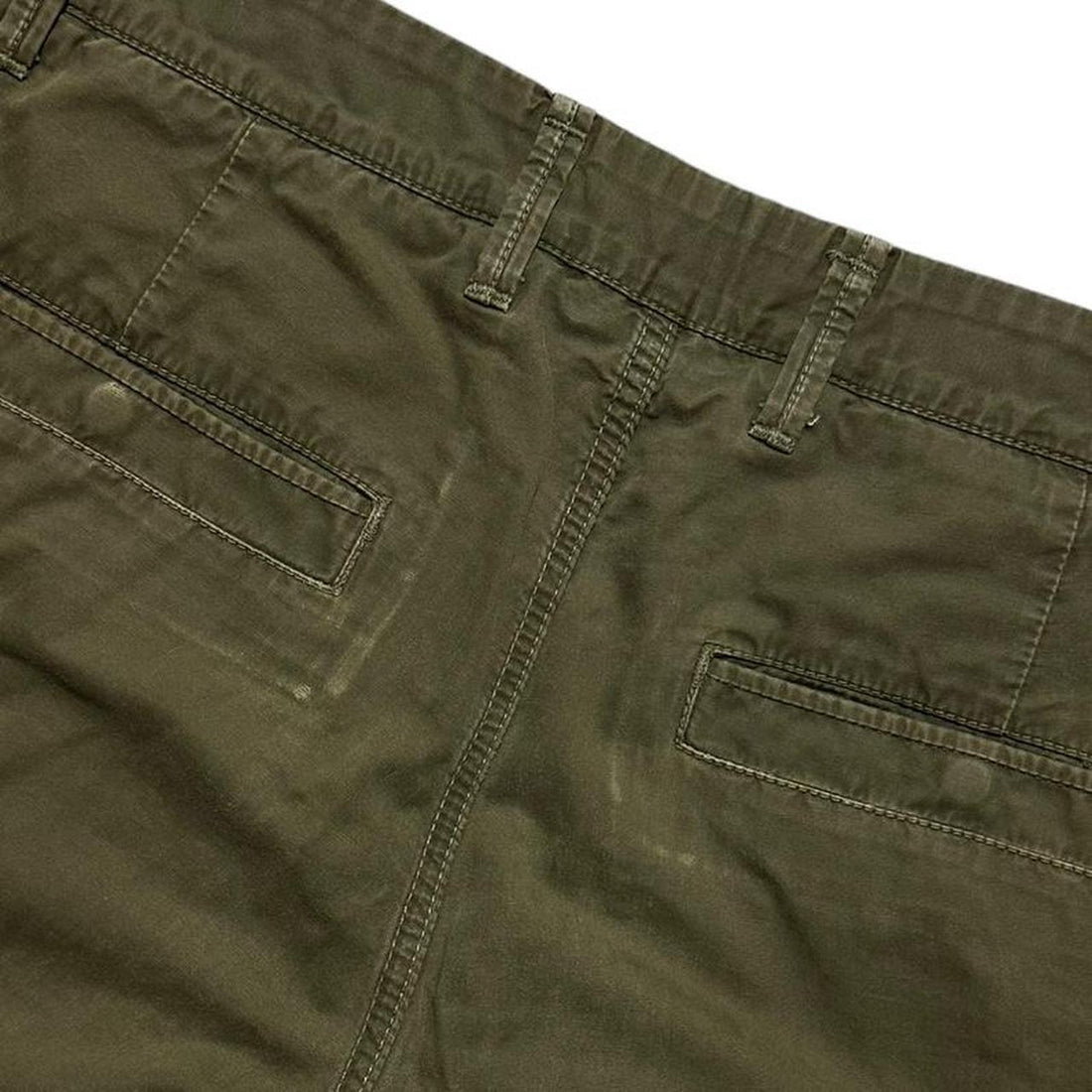 Stone Island Khaki Canvas Shorts