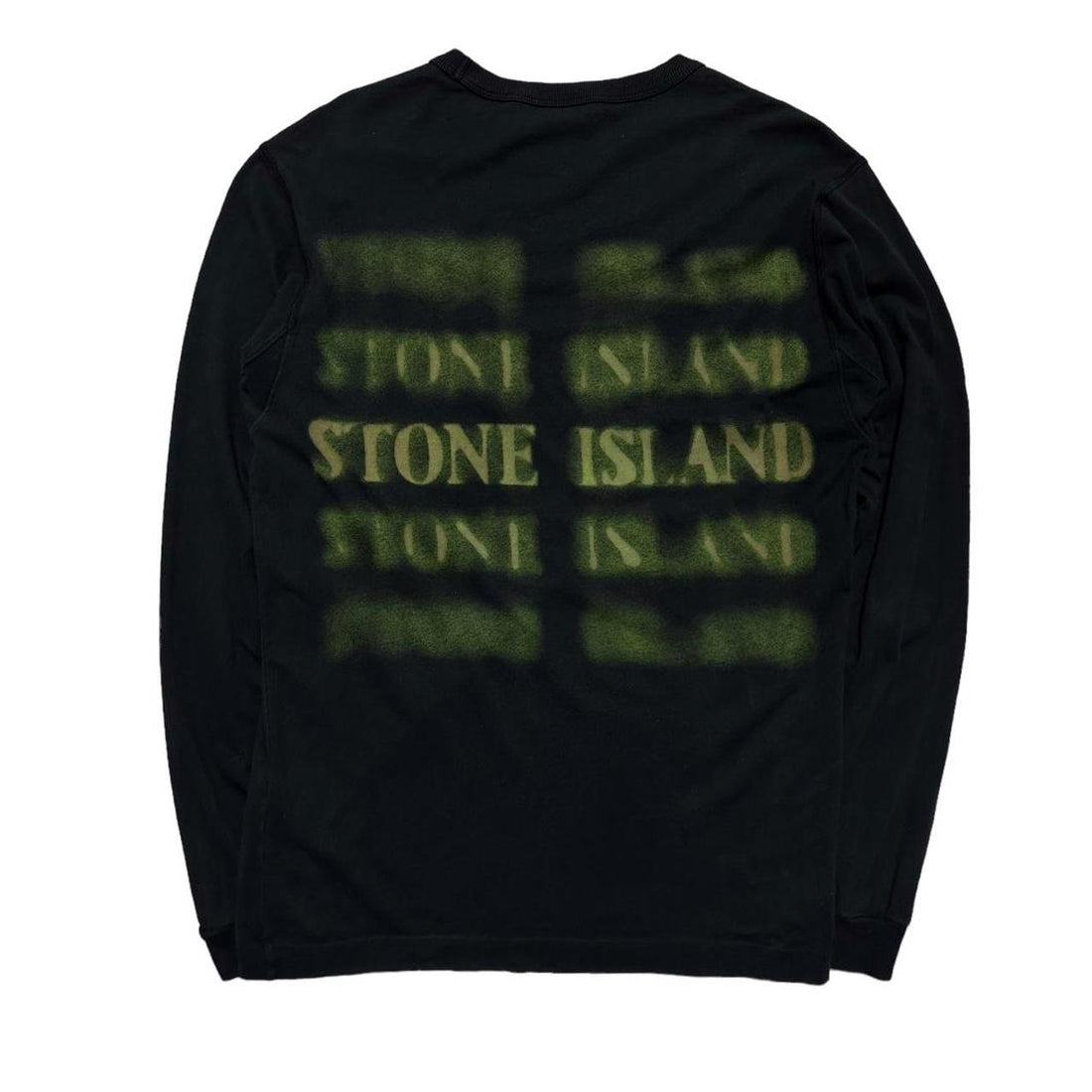Stone Island Blur Logo Long Sleeve Top