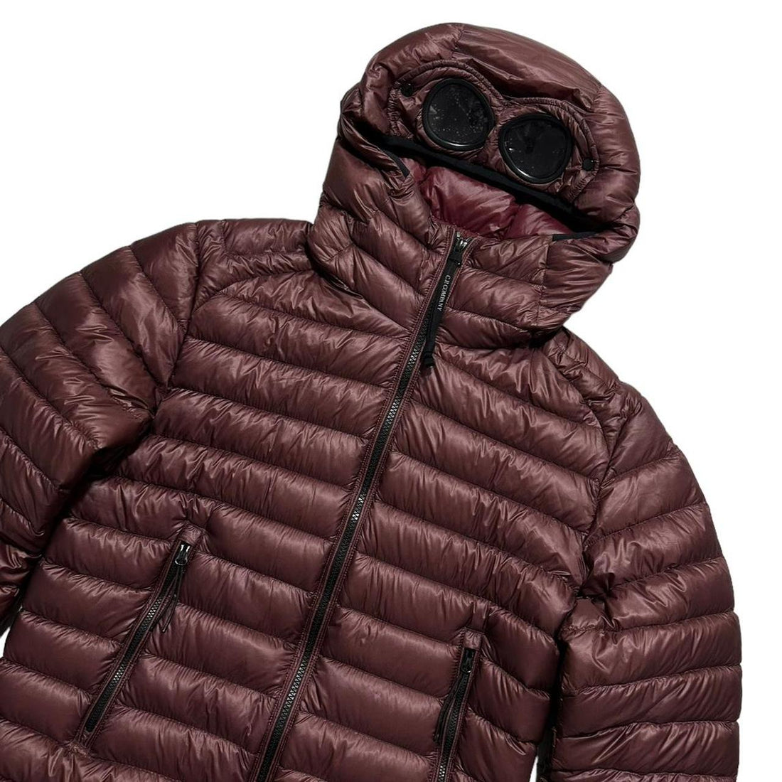 CP Company D.D. Shell Maroon Down Goggle Jacket