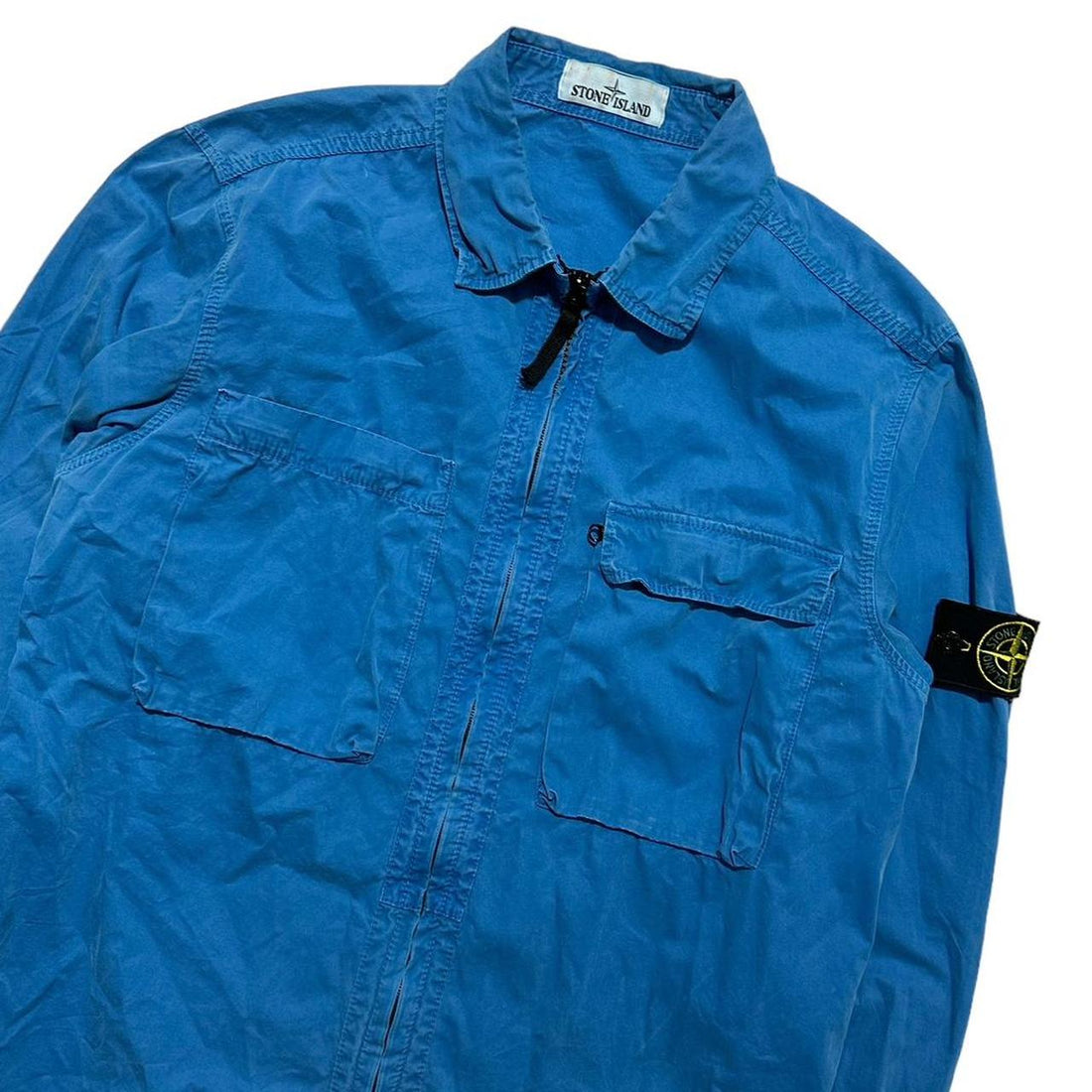 Stone Island Blue Double Pocket Overshirt