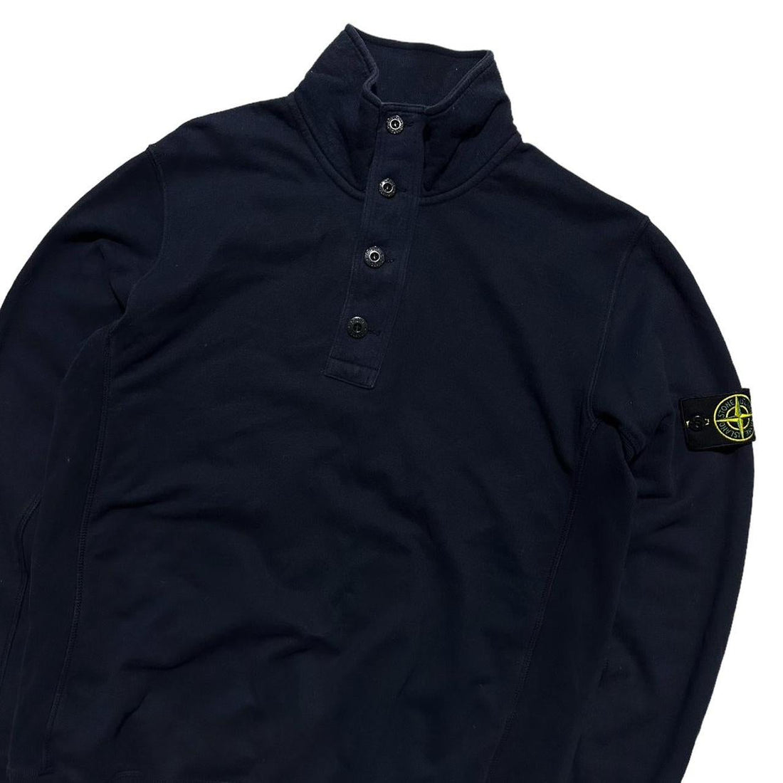 Stone Island Navy Quarter Zip Pullover