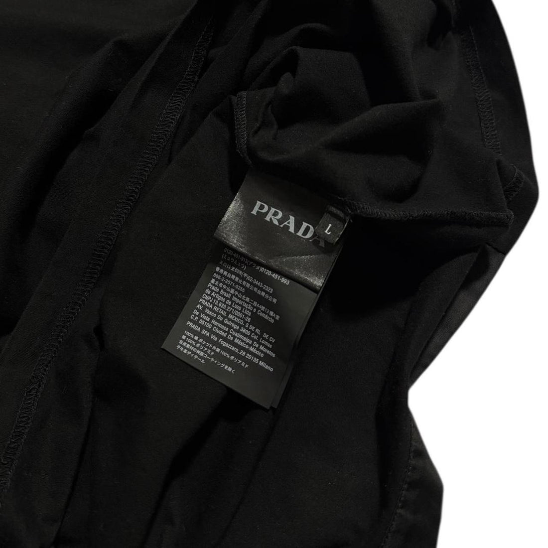 Prada Re Nylon Black Pocket T-Shirt