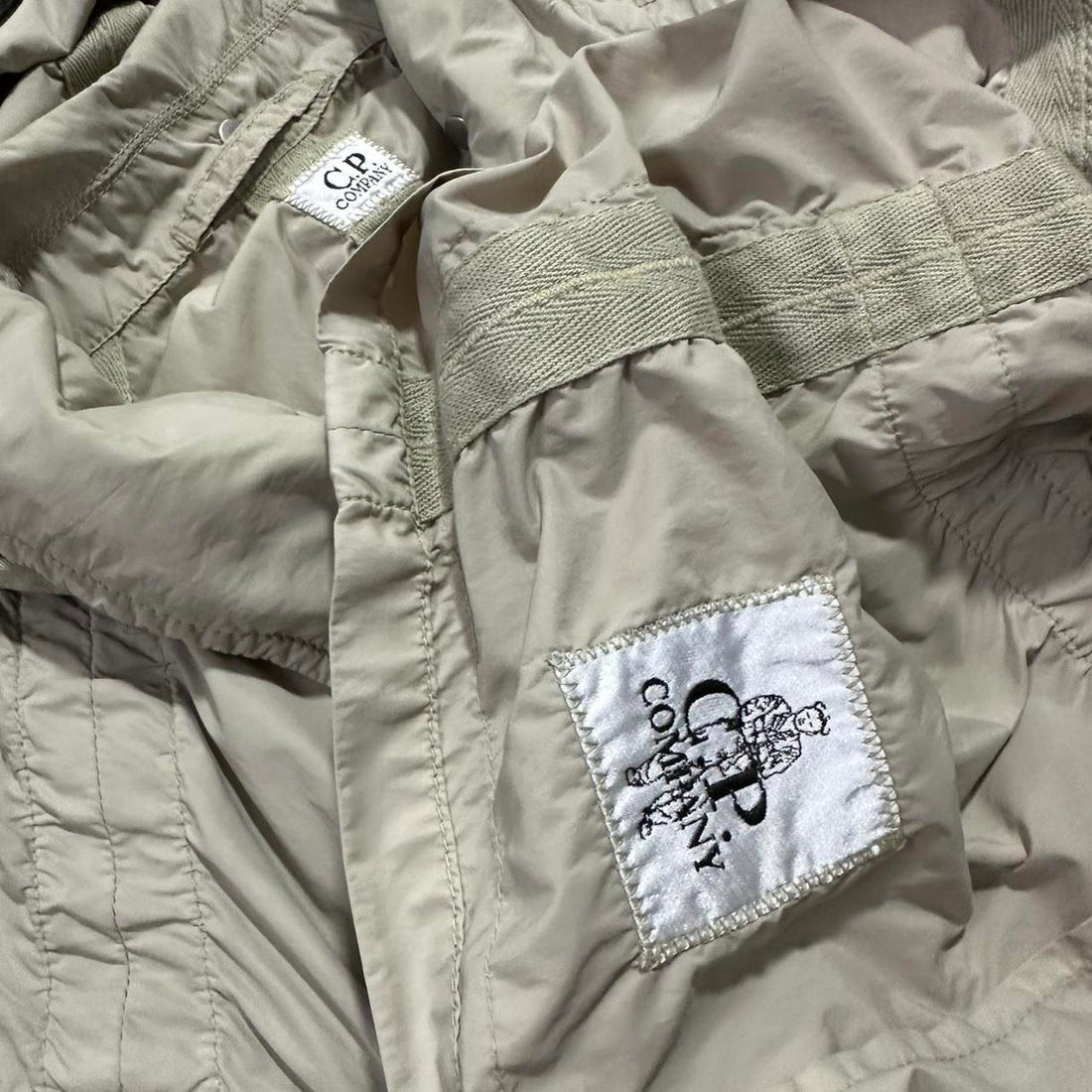 CP Company Cream Nylon Goggle Jacket