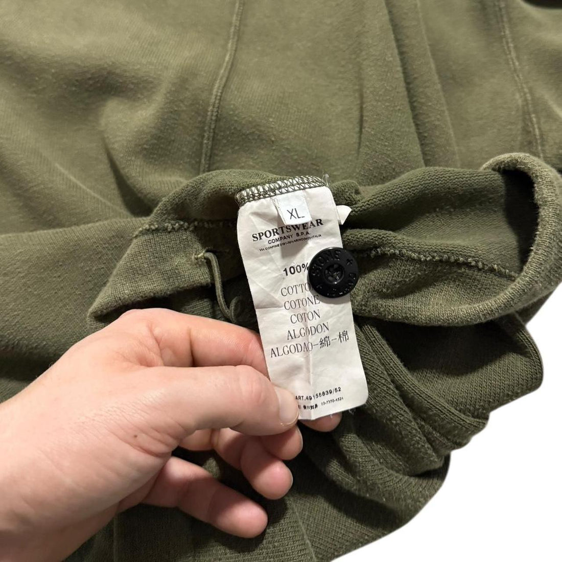 Stone Island Khaki Pullover Hoodie
