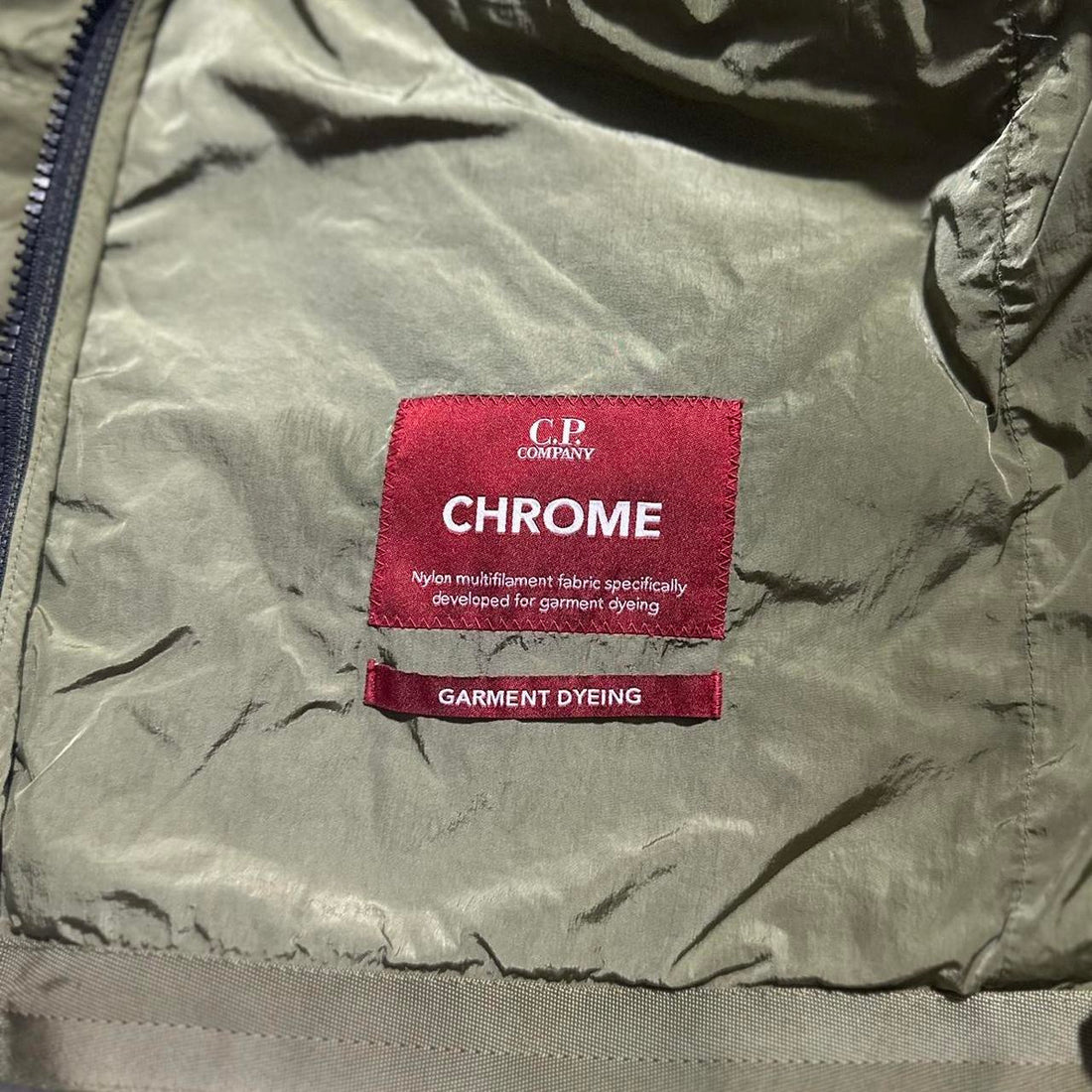 CP Company Green Chrome Nylon Goggle Jacket